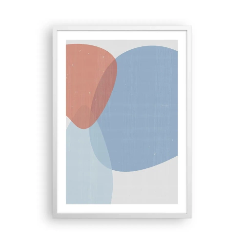 Plakat w białej ramie - Pastelowe związki - 50x70 cm