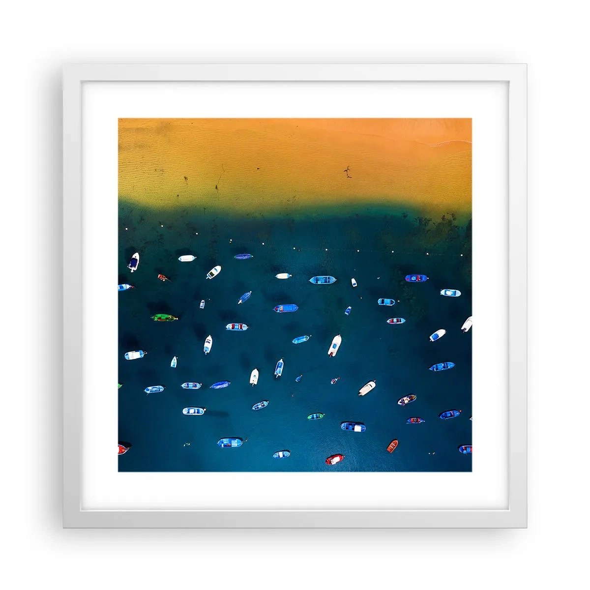 Plakat w białej ramie - Wakacyjna gra - 40x40 cm