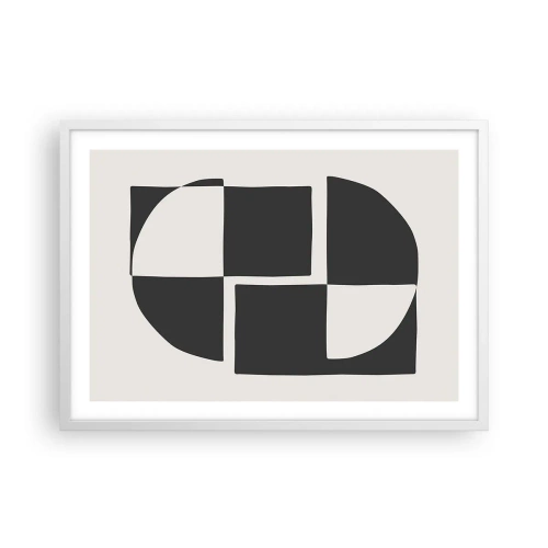 Plakat w białej ramie - Antyteza – synteza - 70x50 cm