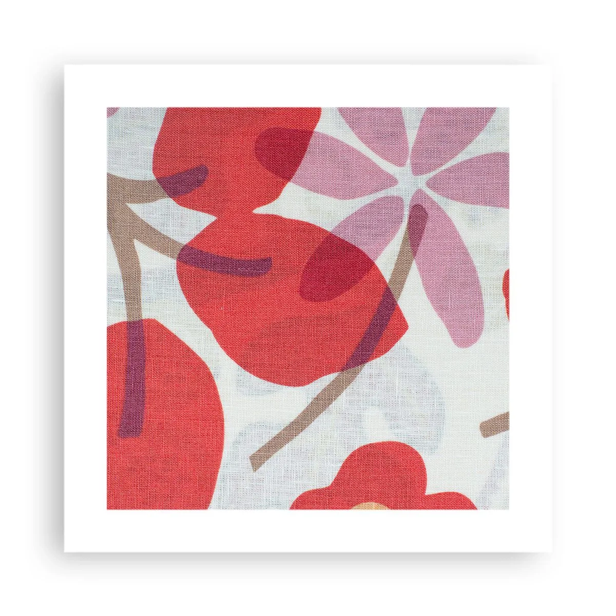 Plakat - Kompozycja kwiatowa w różu - 40x40 cm
