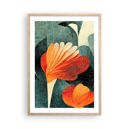 Plakat w ramie jasny dąb - Żar tropików i chłód zieleni - 50x70 cm