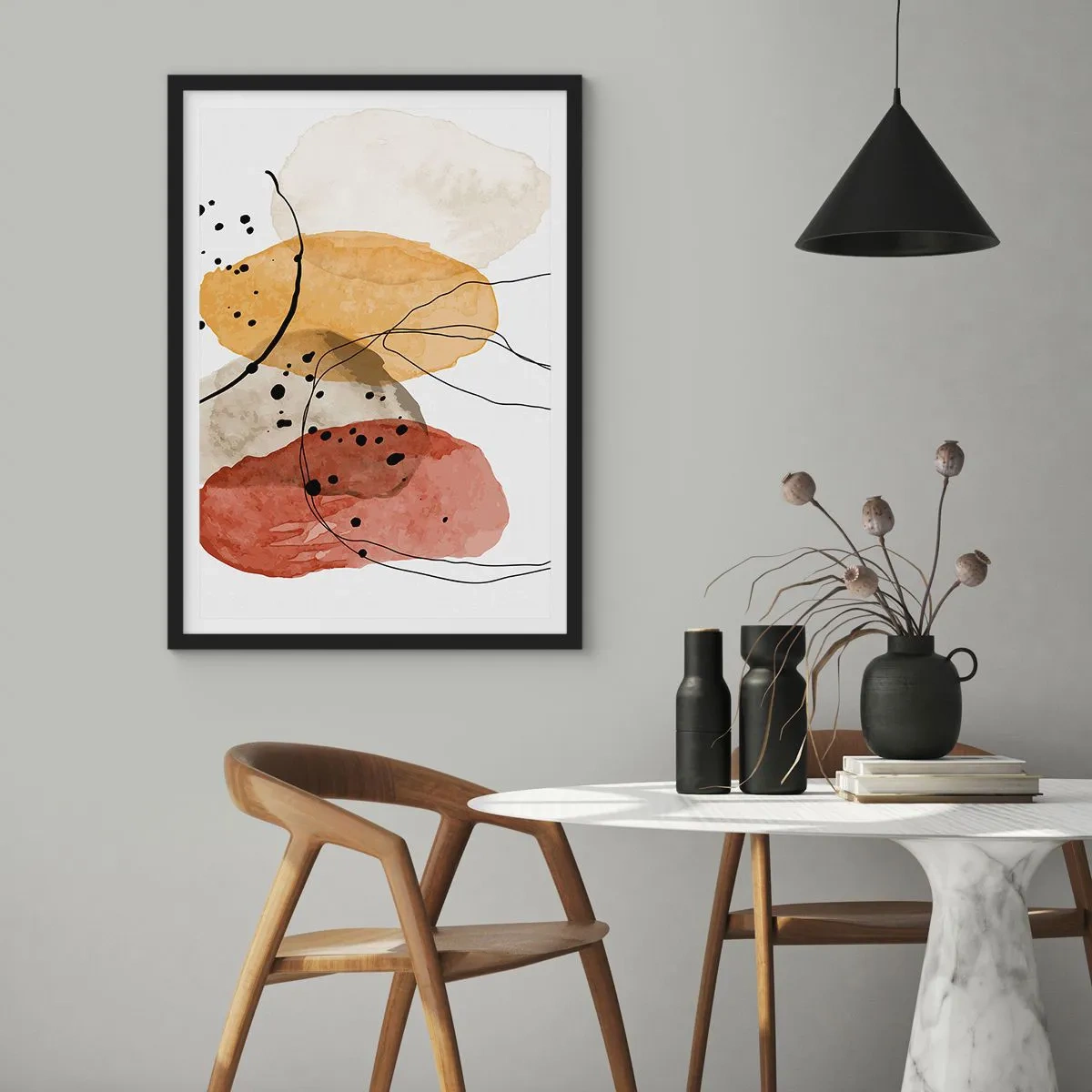 Plakat w czarnej ramie - Jak powietrze lekkie, przejrzyste - 61x91 cm