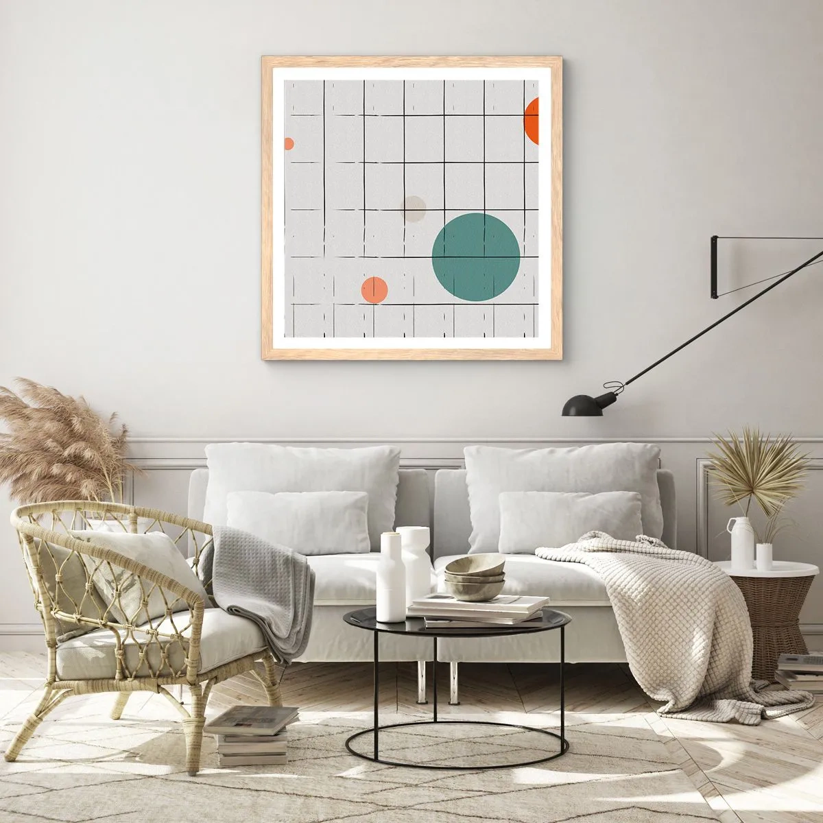 Plakat w ramie jasny dąb - Uwięzione. My czy one? - 60x60 cm