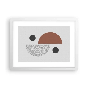 Plakat w białej ramie - Doskonałość koła - 40x30 cm