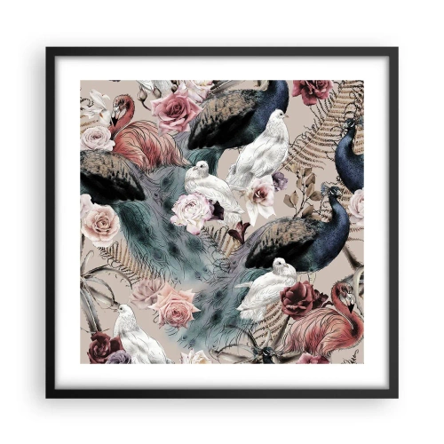 Plakat w czarnej ramie - W pałacowym ogrodzie - 50x50 cm