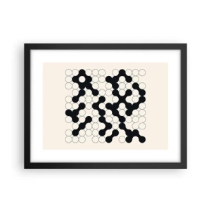 Plakat w czarnej ramie - Chińska gra – wariacja - 40x30 cm