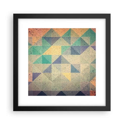 Plakat w czarnej ramie - Republika trójkątów - 30x30 cm