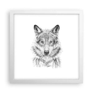 Plakat w białej ramie - Urodzony przywódca - 30x30 cm