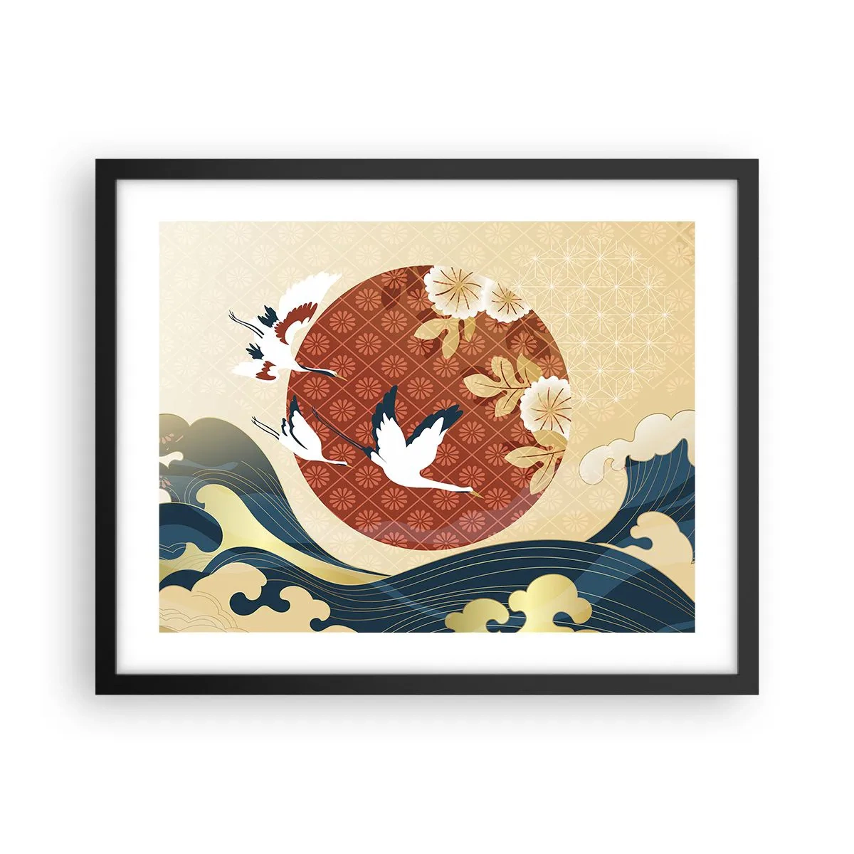 Plakat w czarnej ramie - Japońska baśń - 50x40 cm