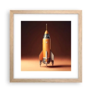 Plakat w ramie jasny dąb - Zaczyna się od marzenia - 30x30 cm