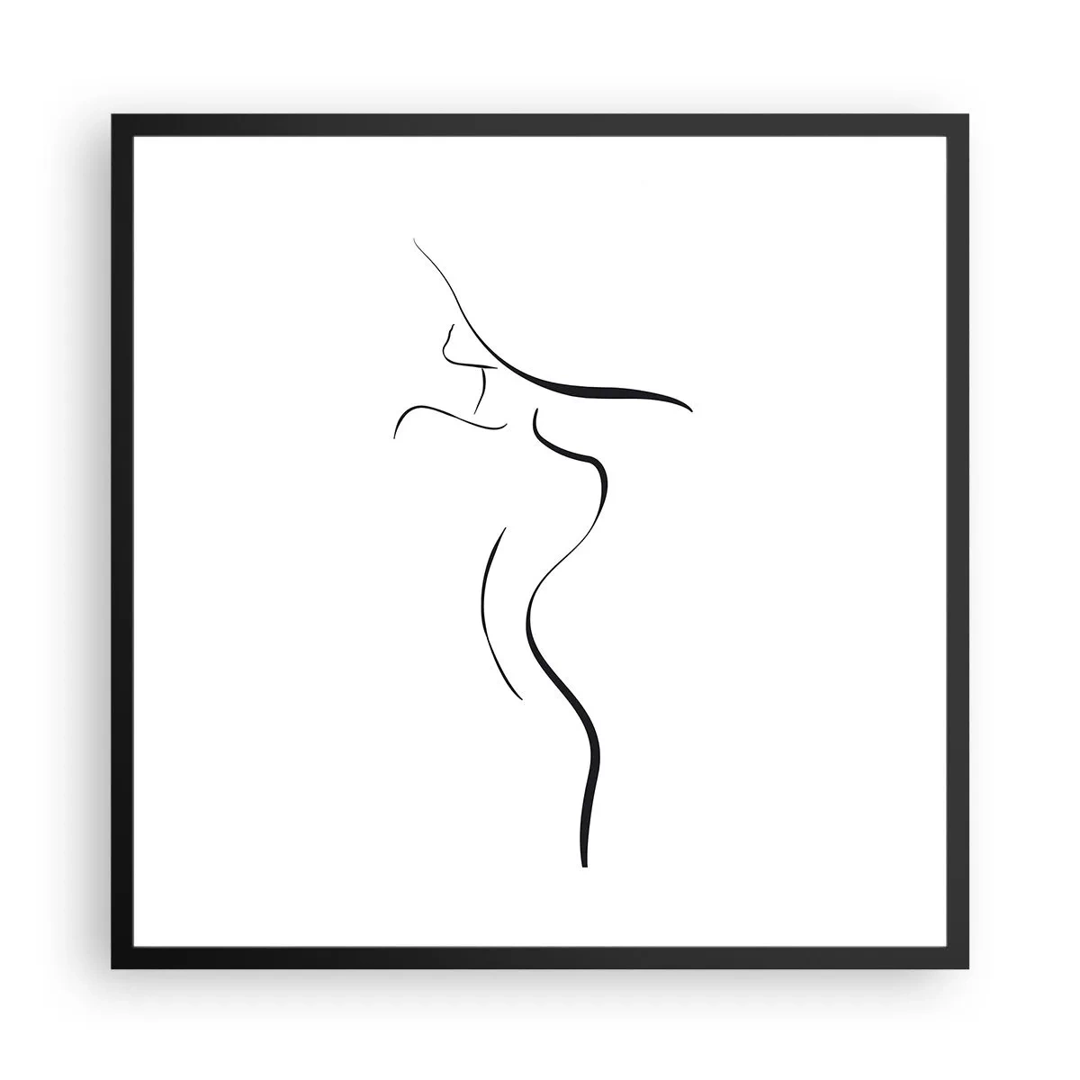 Plakat w czarnej ramie - Nieuchwytna jak fala - 60x60 cm