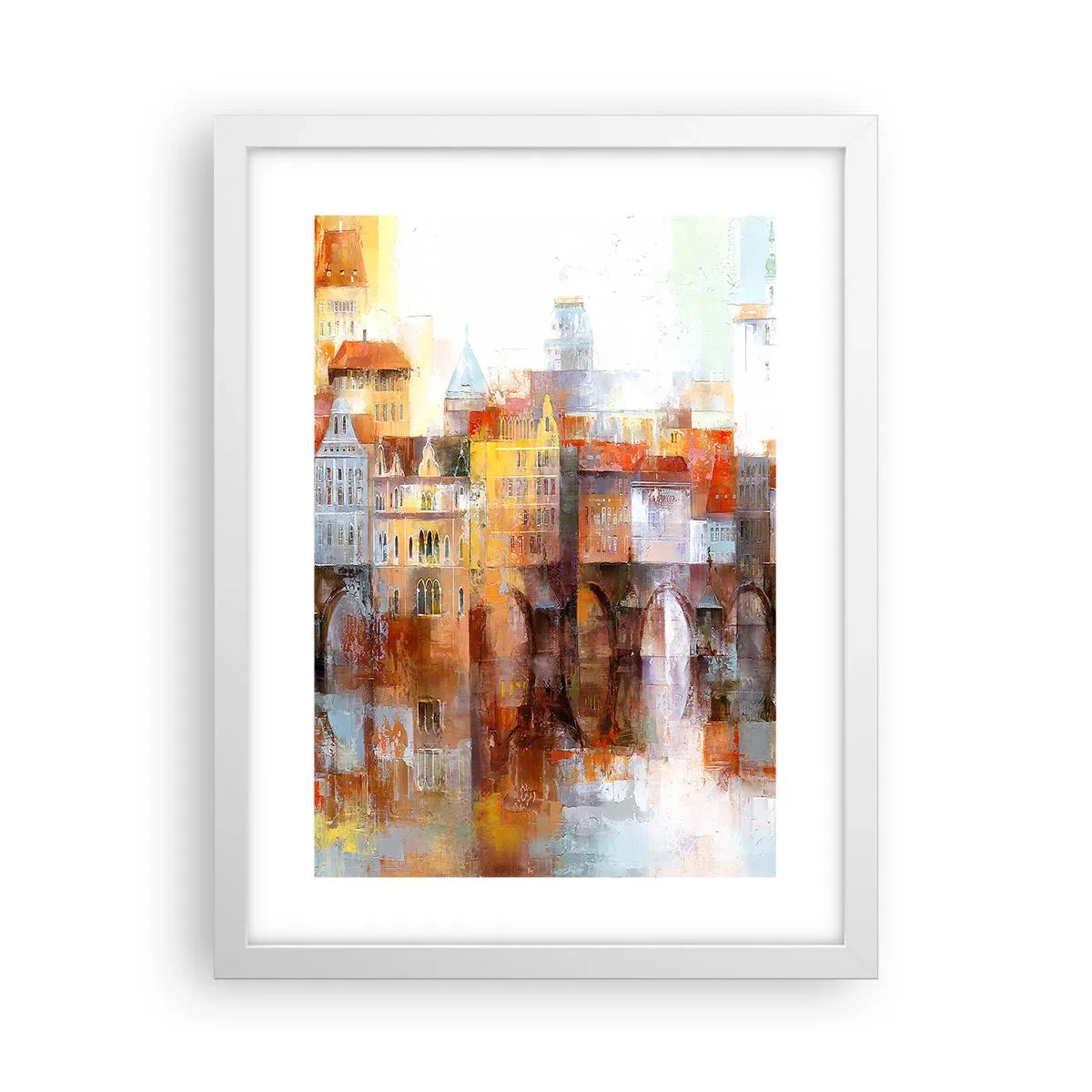 Plakat w białej ramie - Pod mostem też pięknie - 30x40 cm