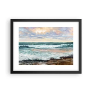 Plakat w czarnej ramie - Tutaj wygładzisz duszę - 40x30 cm