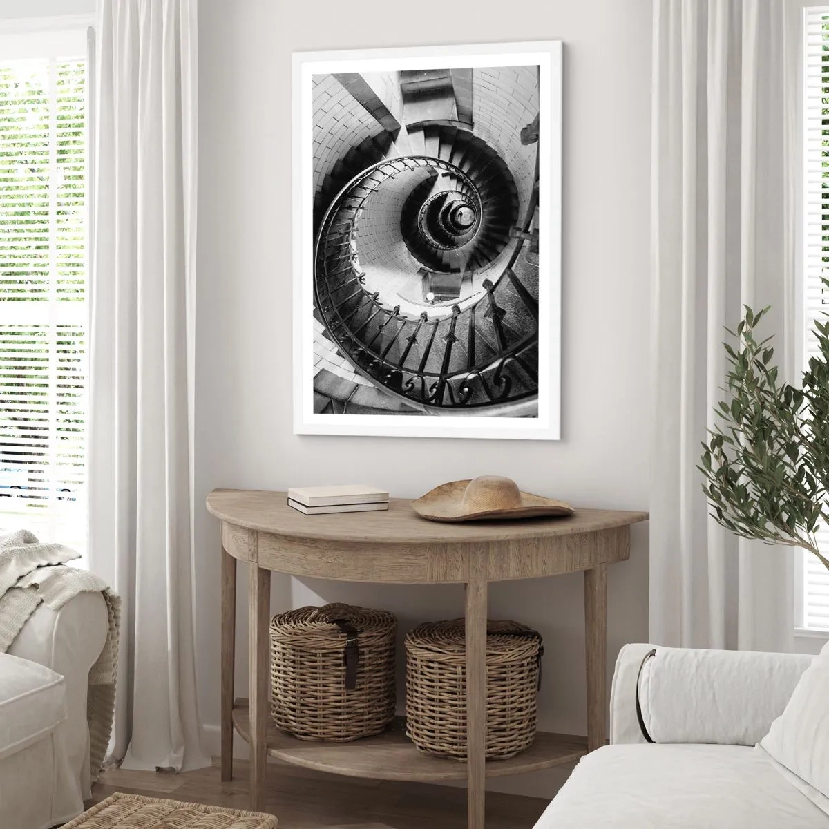 Plakat w białej ramie - Wyżej i wyżej - 30x40 cm