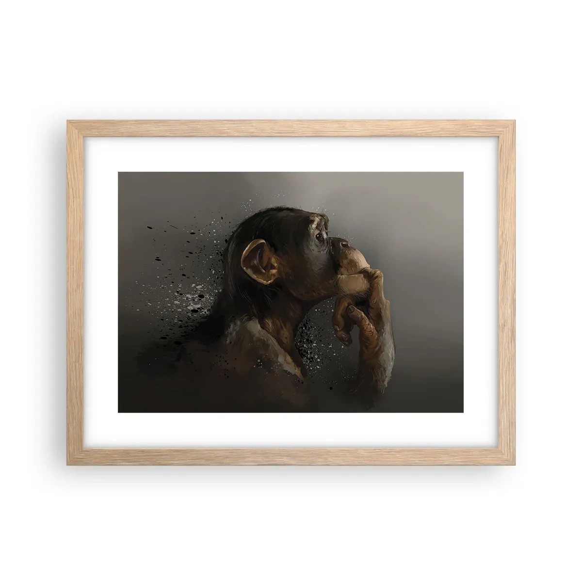 Plakat w ramie jasny dąb - Z pewnością myśliciel - 40x30 cm