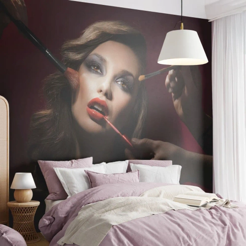 Fototapeta Premium Canvas - Piękna rozmarzona - Kobieta, Makijaż, Aktorka - 500x350 cm