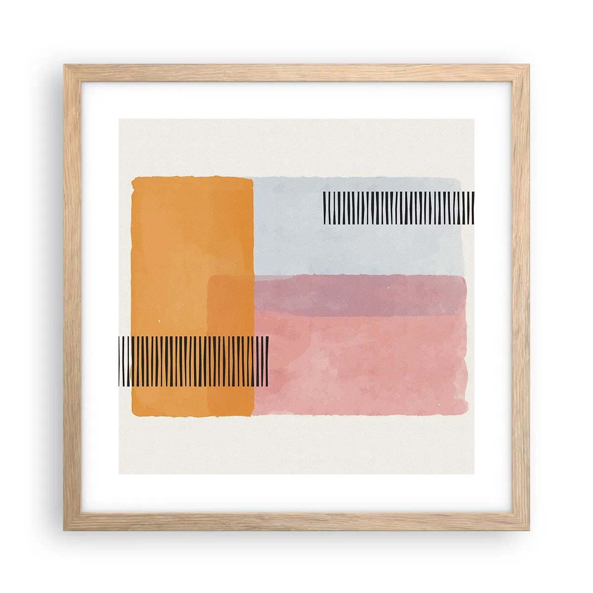 Plakat w ramie jasny dąb - Z kąta w kąt - 40x40 cm