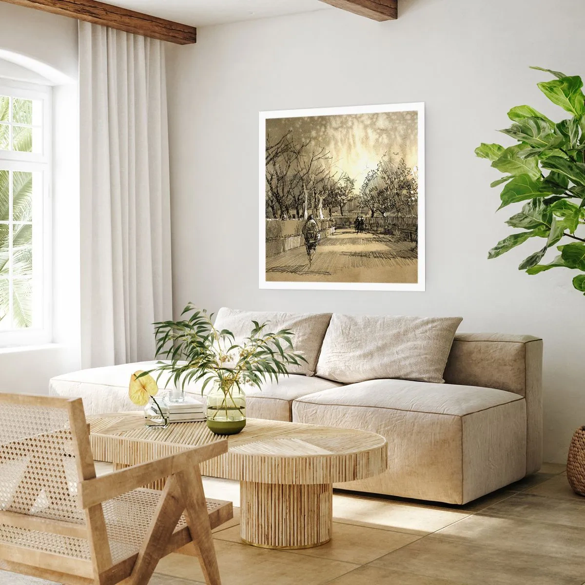 Plakat - Piórkiem zatrzymana chwila - 30x30 cm