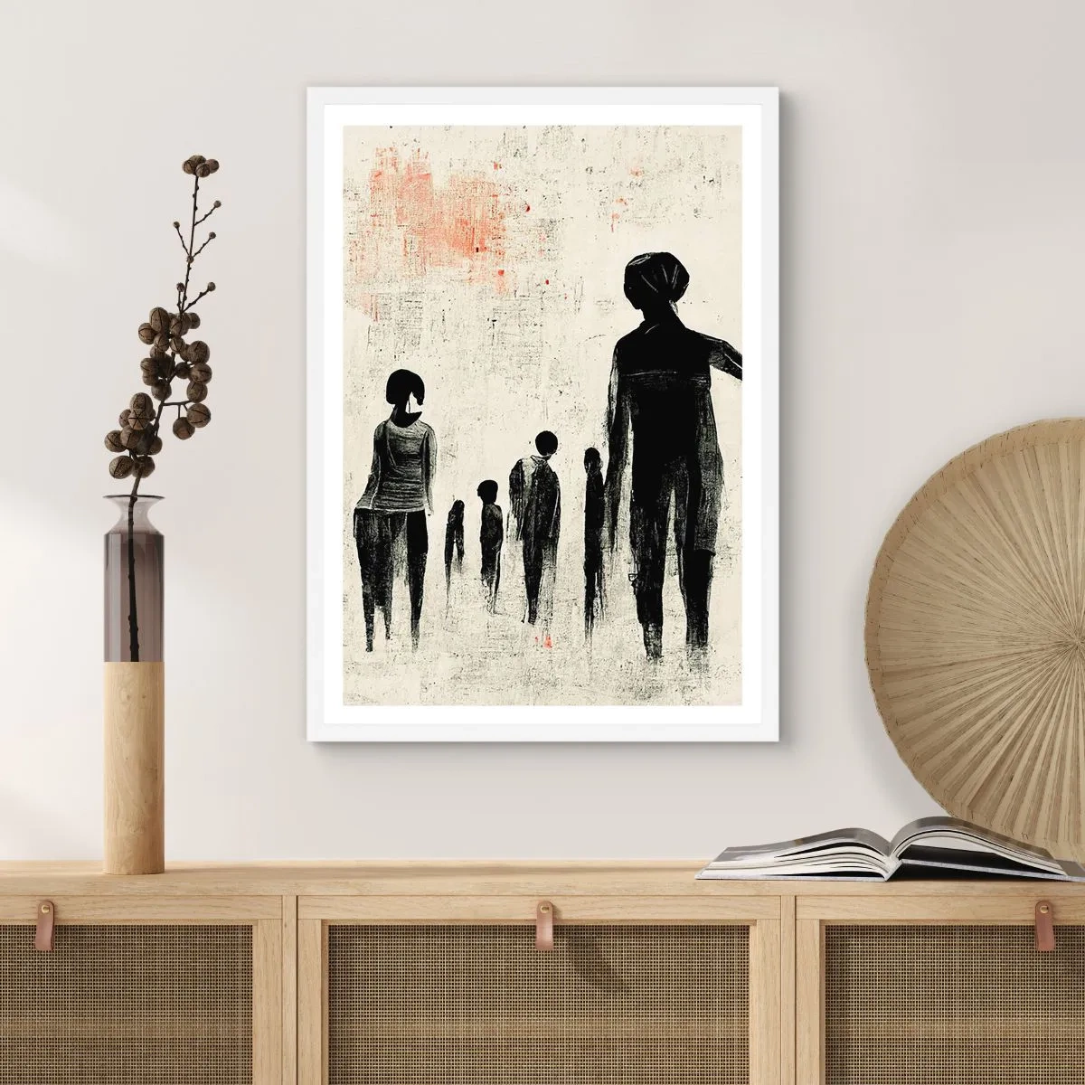 Plakat w białej ramie - Przeciw samotności - 30x40 cm