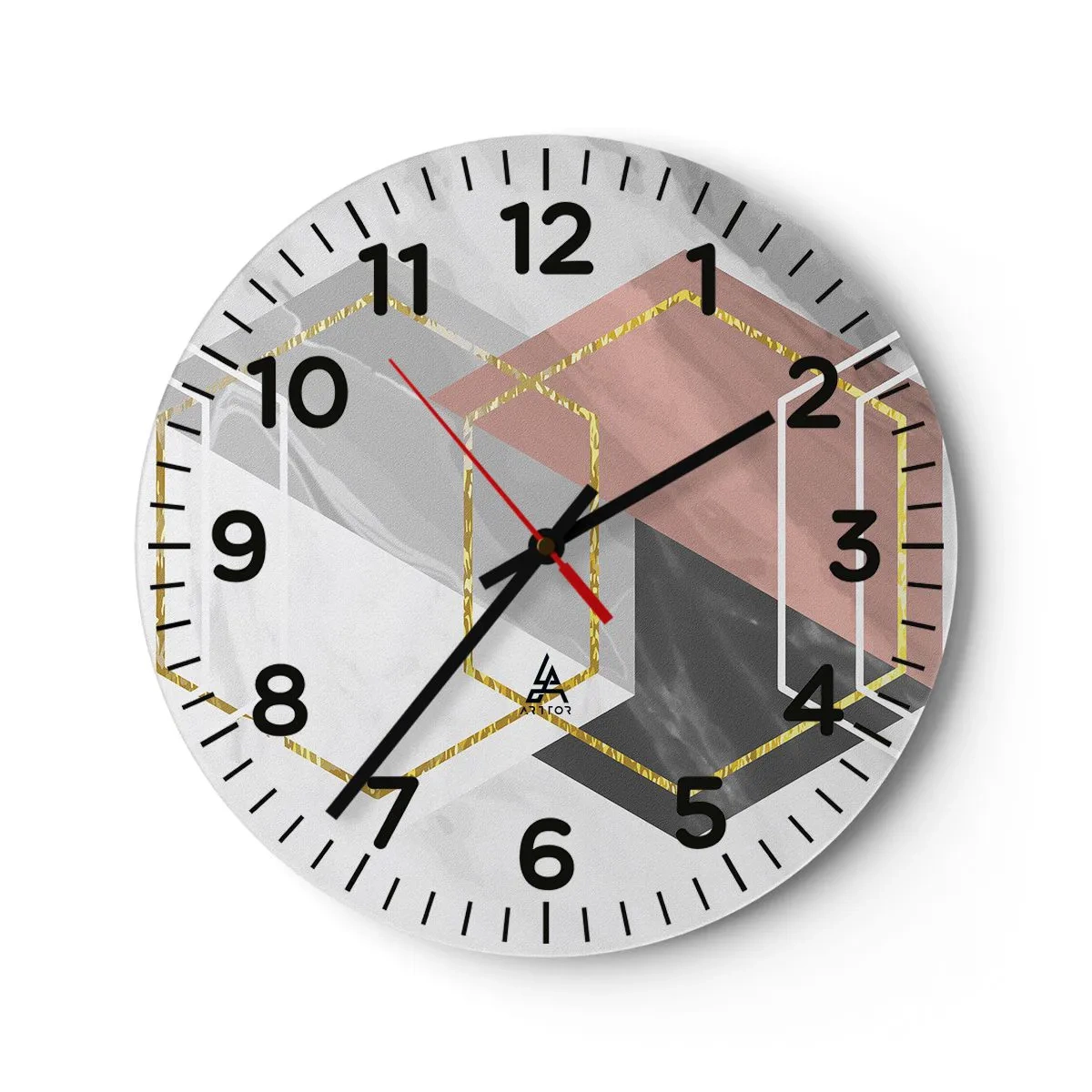 Zegar ścienny - Kompozycja łańcuchowa - 30x30 cm