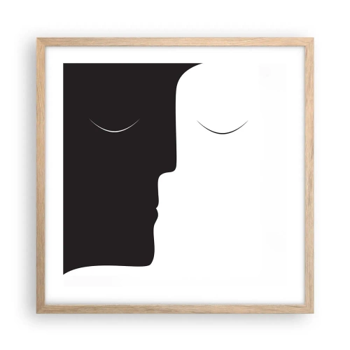 Plakat w ramie jasny dąb - Jedność przeciwieństw - 50x50 cm