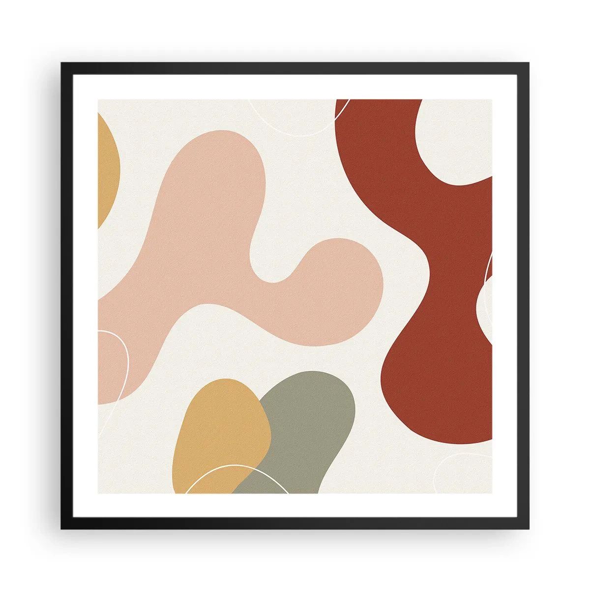 Plakat w czarnej ramie - Esy czy floresy? - 60x60 cm