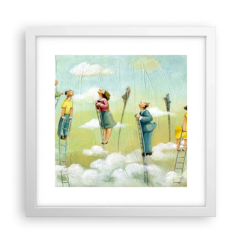 Plakat w białej ramie - Za swoim marzeniem - 30x30 cm