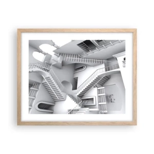 Plakat w ramie jasny dąb - Paradoksy przestrzeni - 50x40 cm