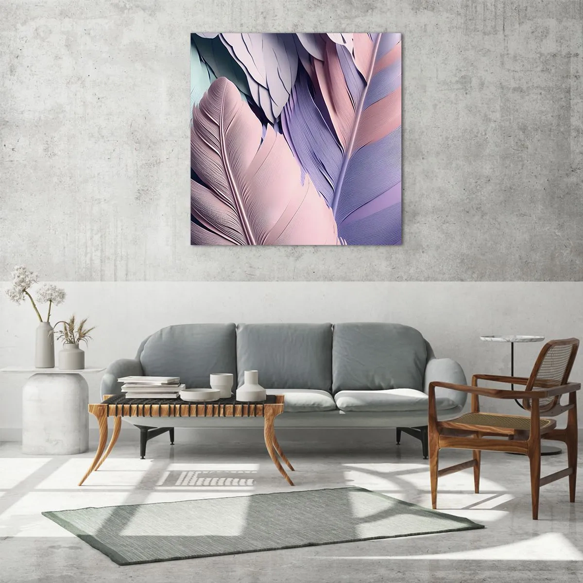 Obraz na szkle - Ptasi szyk - 70x70 cm