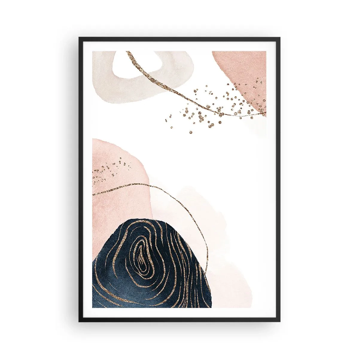 Plakat w czarnej ramie - Wszystko płynie - 70x100 cm