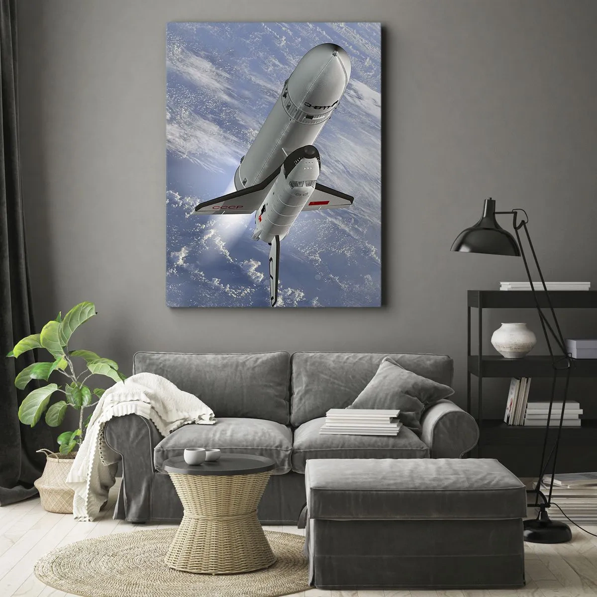 Obraz na płótnie - Kosmiczne wniebowstąpienie - 65x120 cm