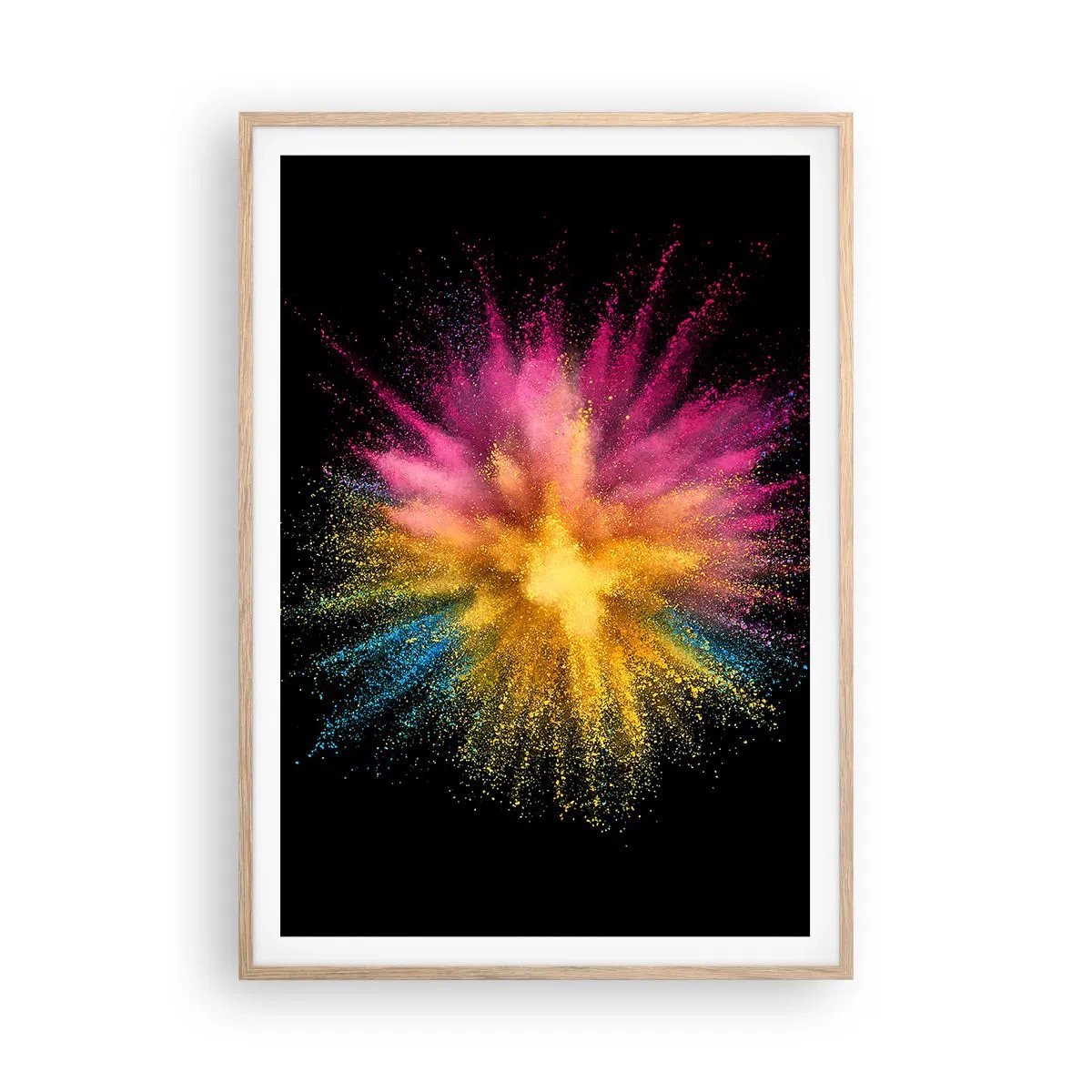 Plakat w ramie jasny dąb - Narodziny barw  - 70x100 cm