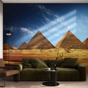 Fototapeta Premium Sand - 40 wieków patrzy na was - Piramidy, Architektura, Krajobraz - 350x256 cm