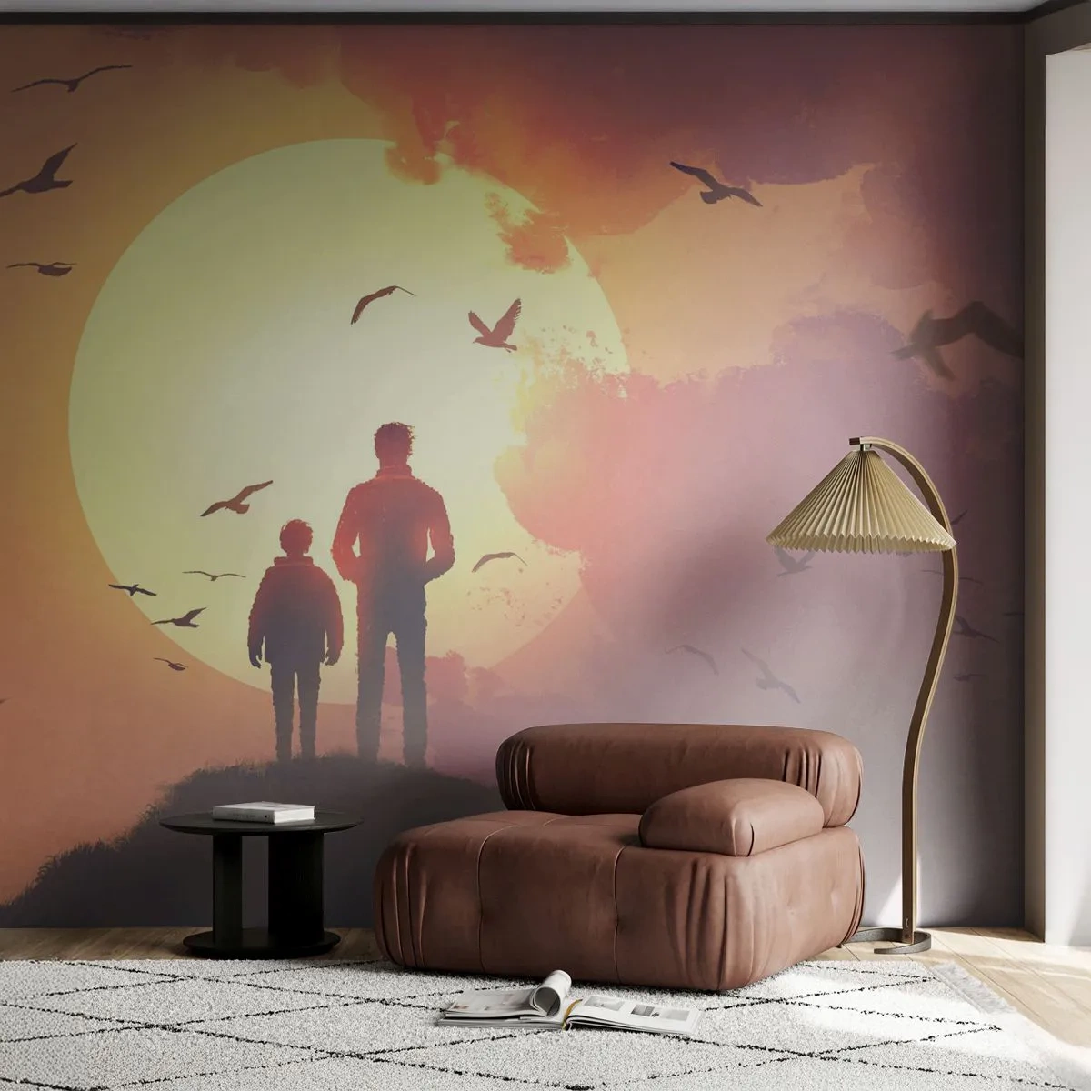 Fototapeta Standard Eco - Ze słońcem twarzą w twarz - Abstrakcja, Fantasy, Sztuka - 350x256 cm