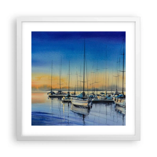 Plakat w białej ramie - Koniec dobrego dnia - 40x40 cm