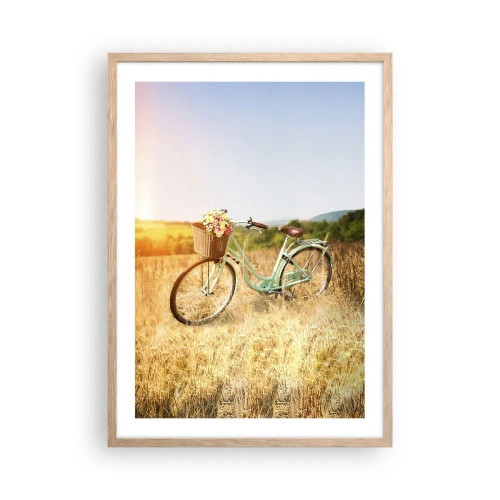 Plakat w ramie jasny dąb - Zostanę tu chwilę - 50x70 cm