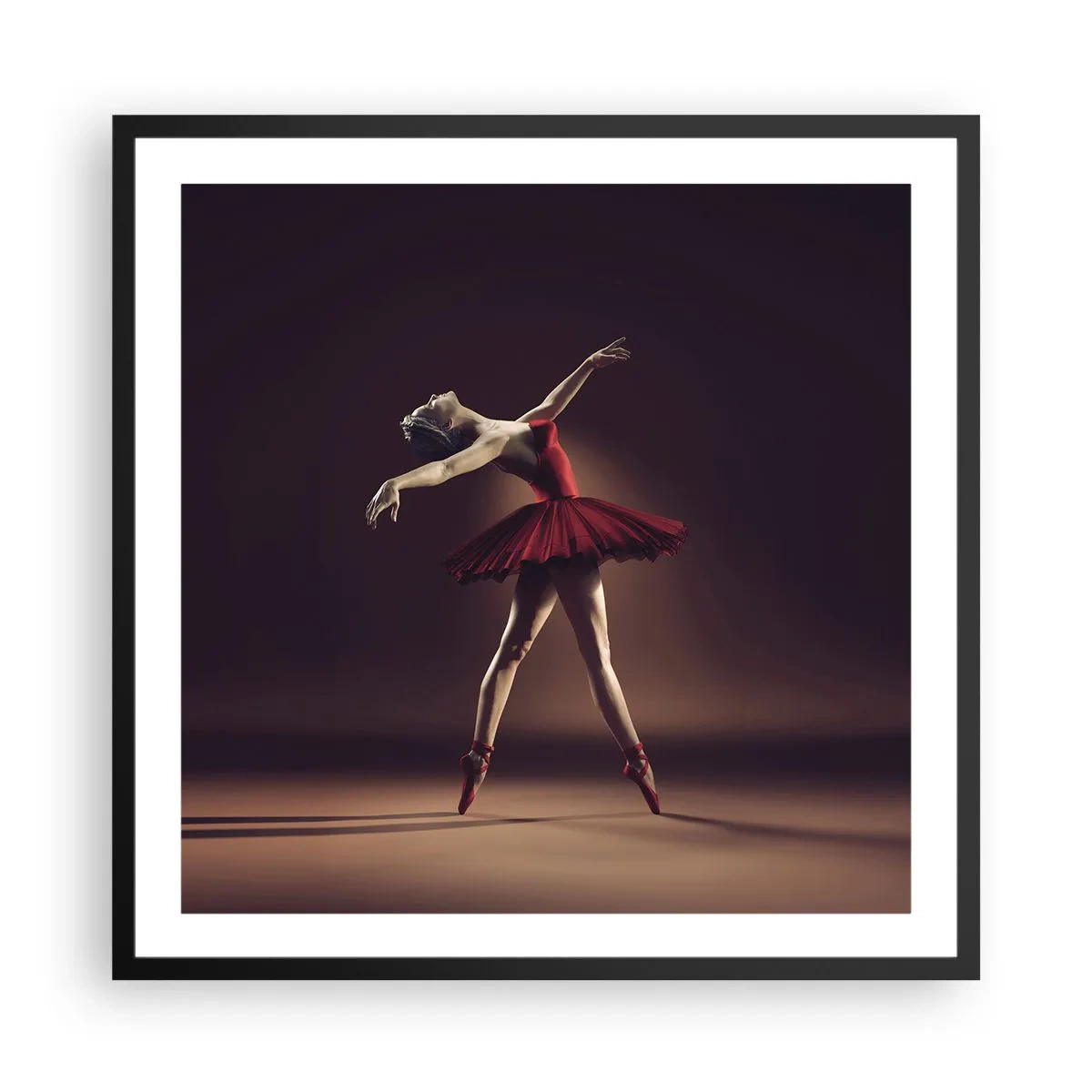 Plakat w czarnej ramie - Prima ballerina - 60x60 cm