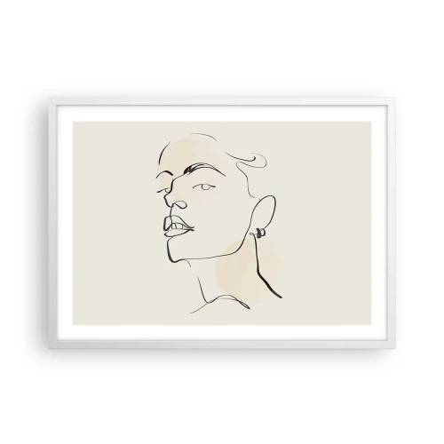 Plakat w białej ramie - Dumne spojrzenie - 70x50 cm