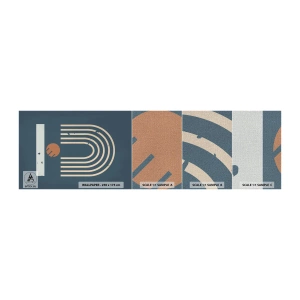 Fototapeta Próbka Premium Canvas - Geometria na granacie - Abstrakcja, Sztuka, Grafika - 100x30 cm