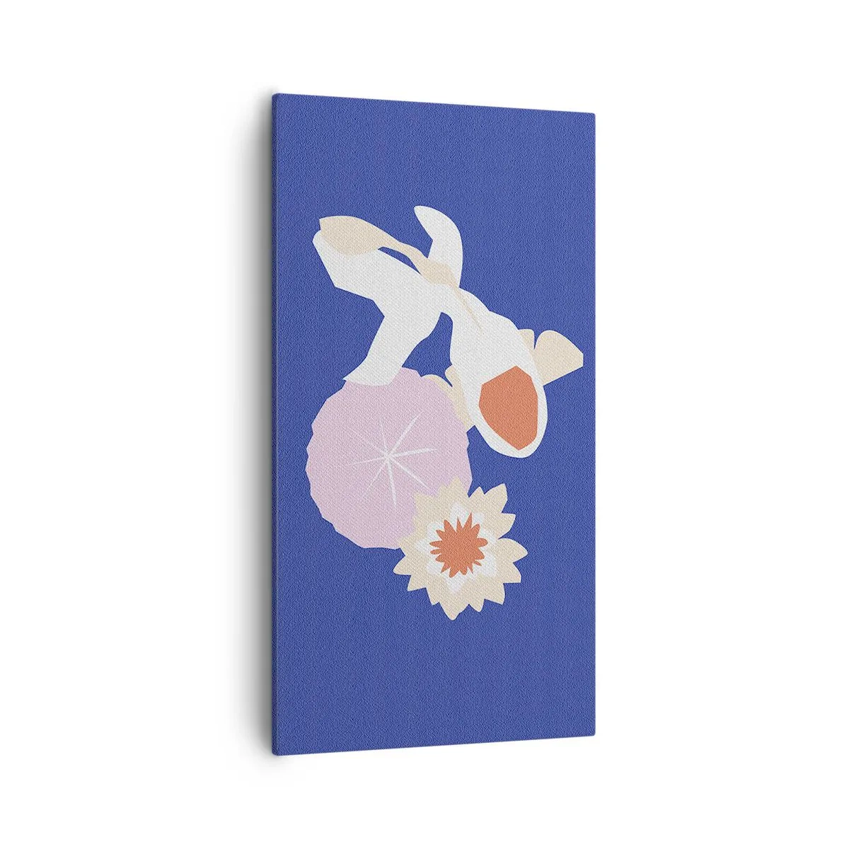 Obraz na płótnie - Kompozycja kwiatów i pąków - 55x100 cm