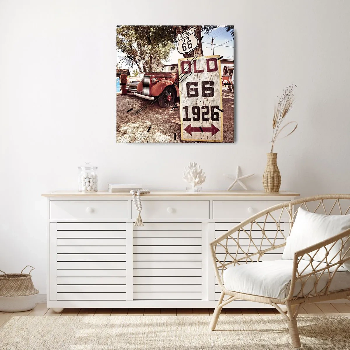 Zegar ścienny - Legenda amerykanskiej prowincji - 40x40 cm