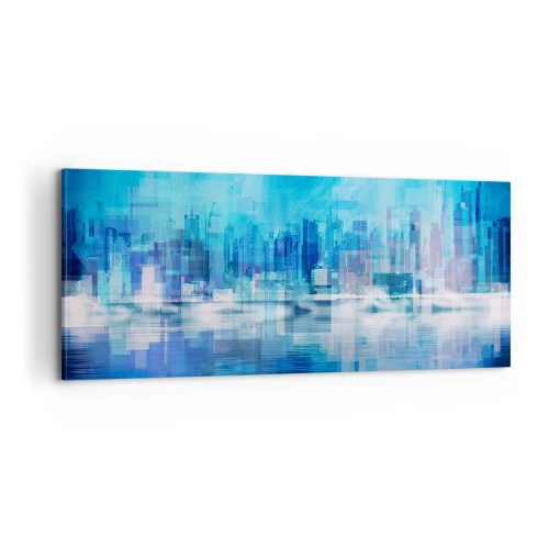 Obraz na płótnie - Zatopione w błękicie - 100x40 cm