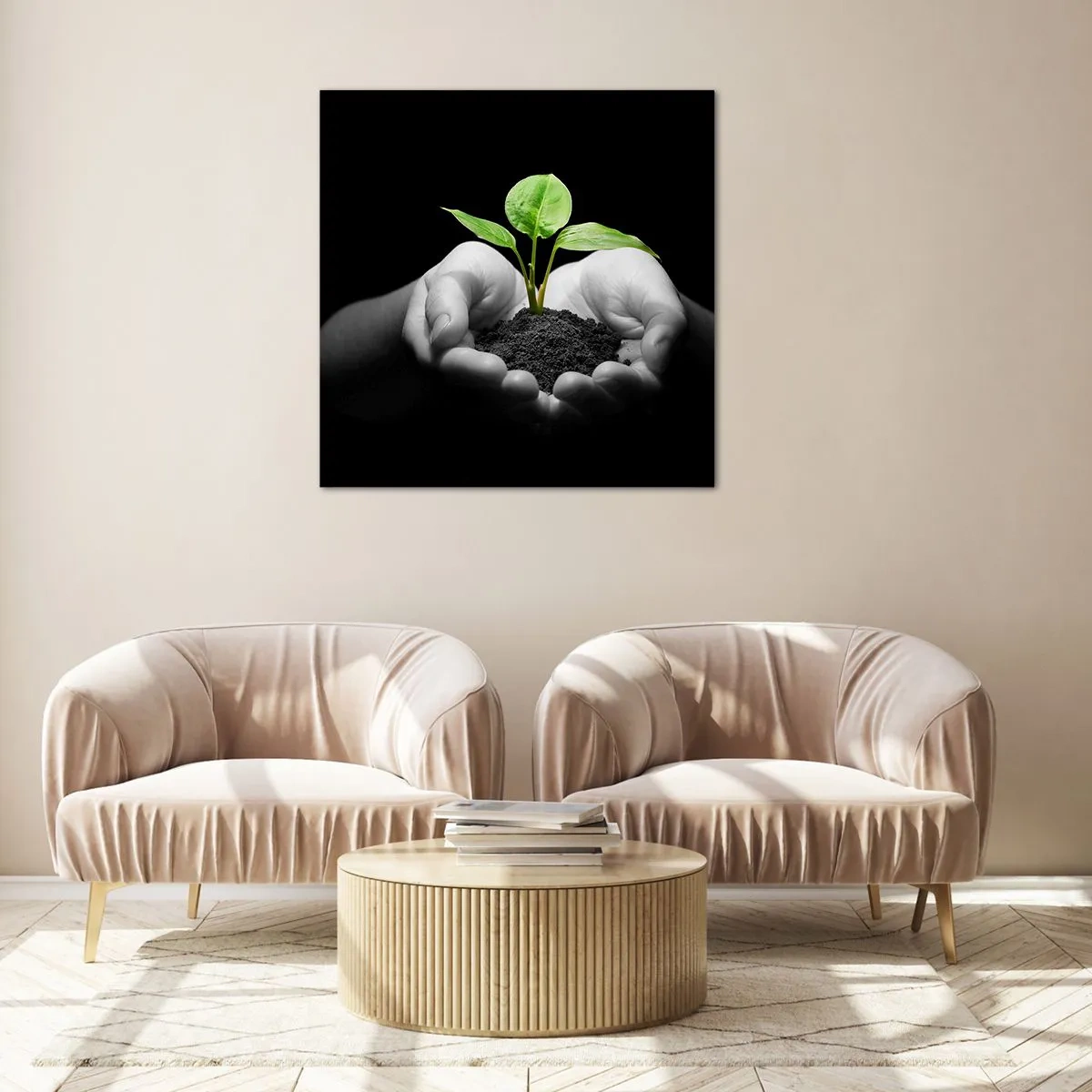 Obraz na szkle - Kocham naturę, chronię ją - 60x60 cm