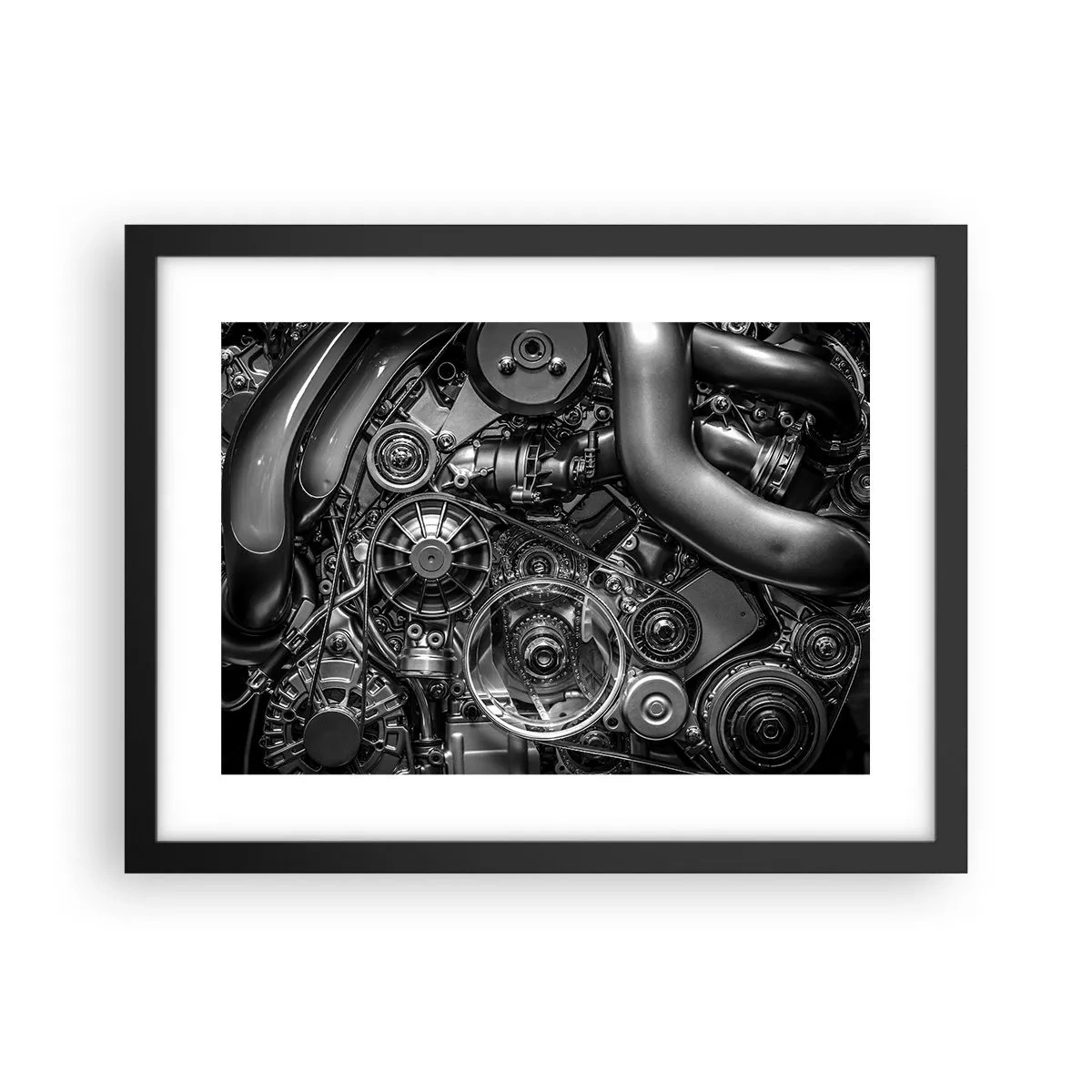 Plakat w czarnej ramie - Poezja mechaniki - 40x30 cm