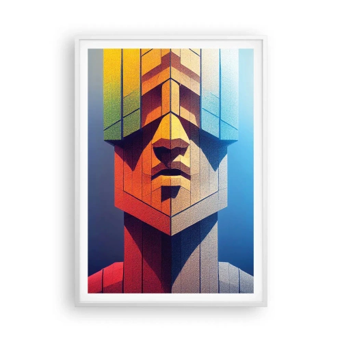 Plakat w białej ramie - Człowiek z zasadami - 70x100 cm