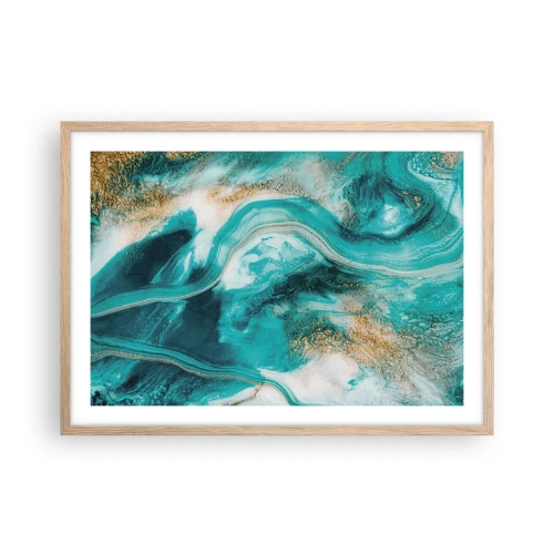 Plakat w ramie jasny dąb - Rzeka złota - 70x50 cm