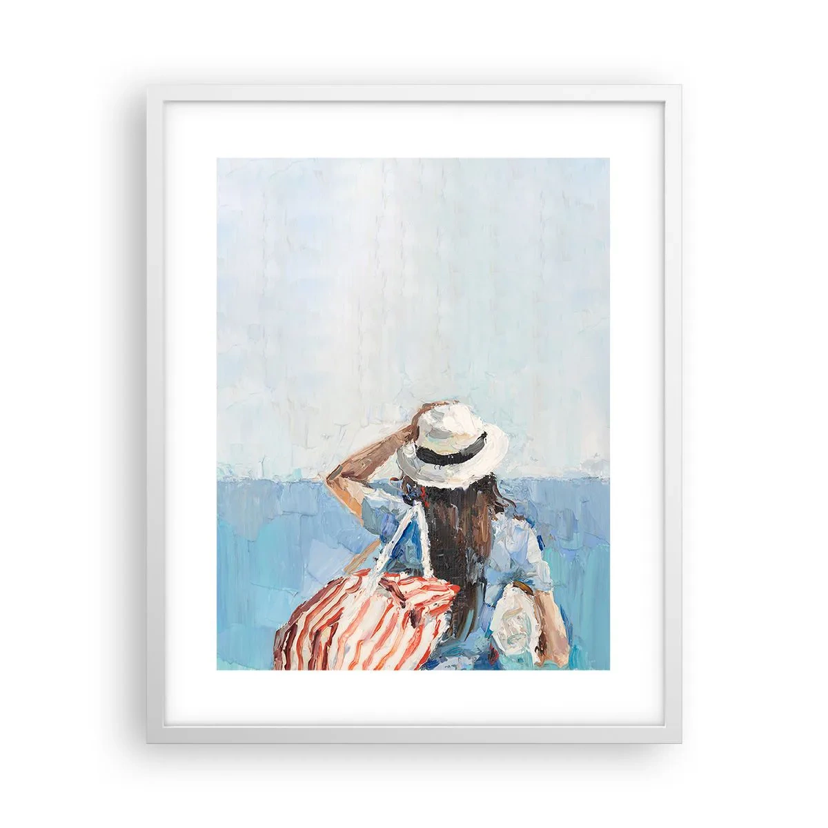 Plakat w białej ramie - Witaj na wakacjach - 40x50 cm