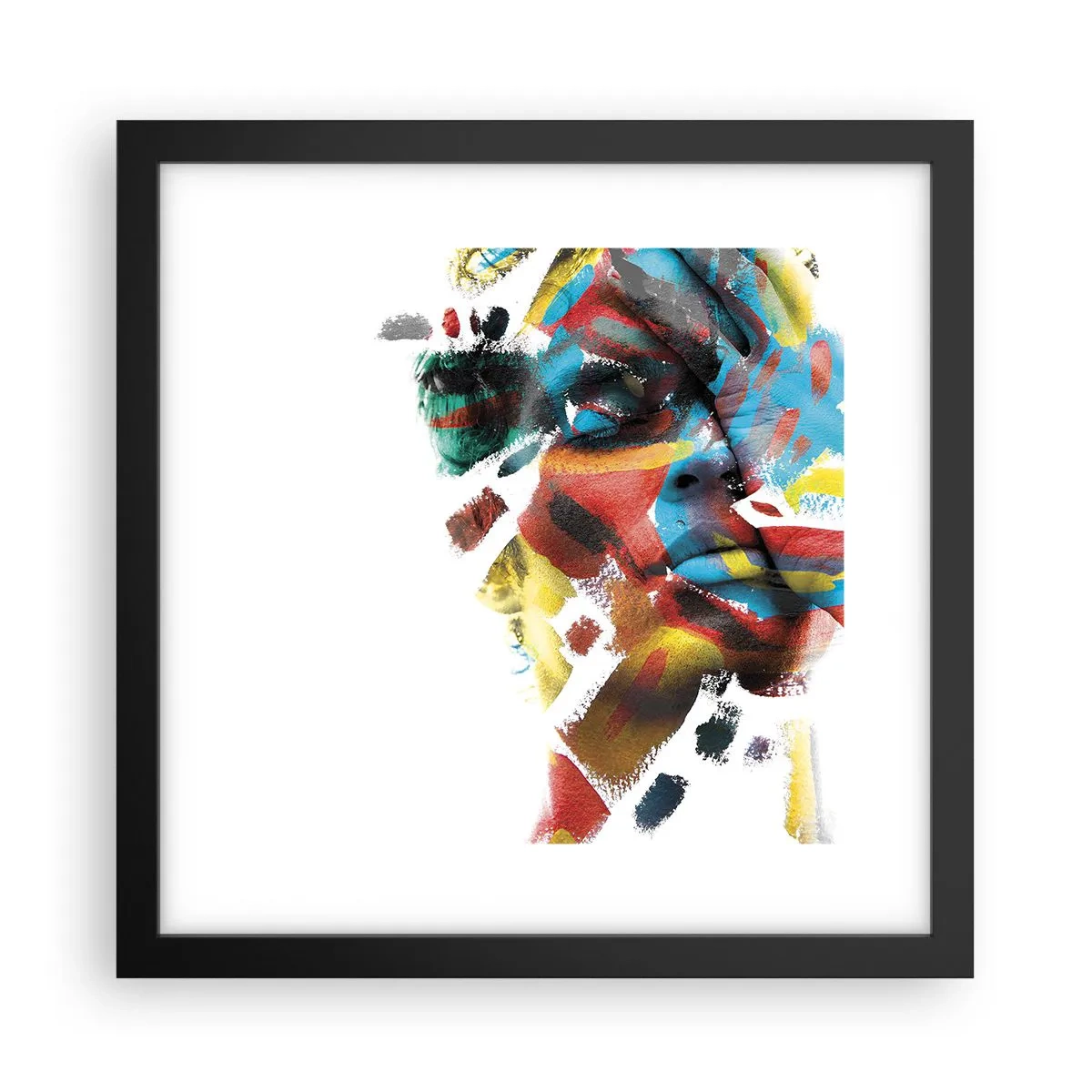 Plakat w czarnej ramie - Barwna osobowość - 30x30 cm