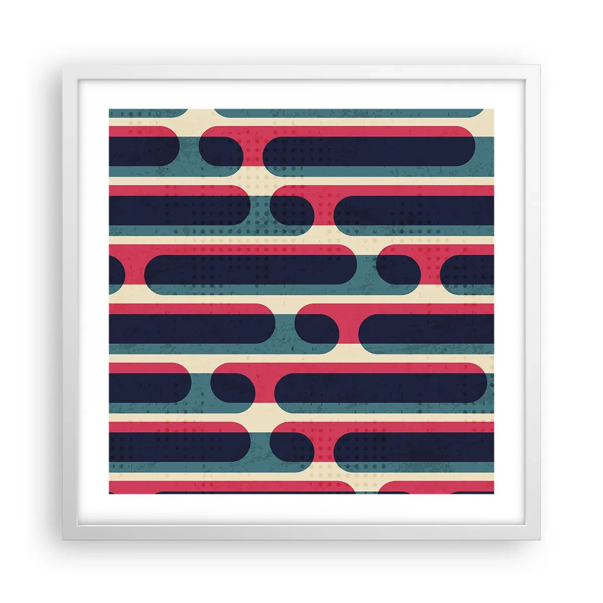 Plakat w białej ramie - W głąb i do przodu - 50x50 cm