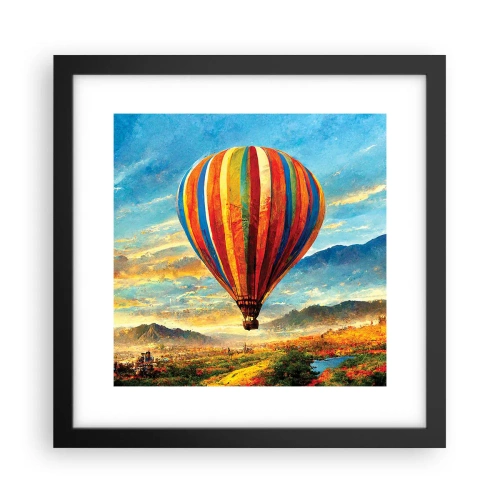 Plakat w czarnej ramie - W ciszy widać więcej - 30x30 cm